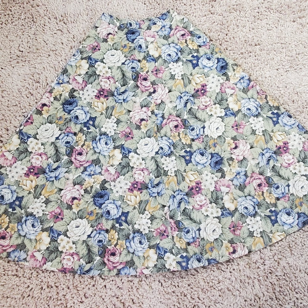 Cottagecore full floral skirt